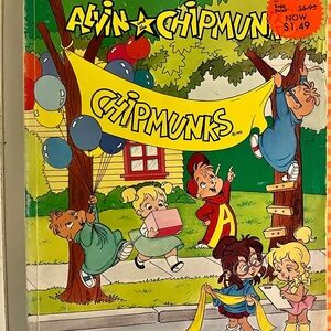 1990 Vintage Alvin and the Chipmunks Colouring Book for Kids